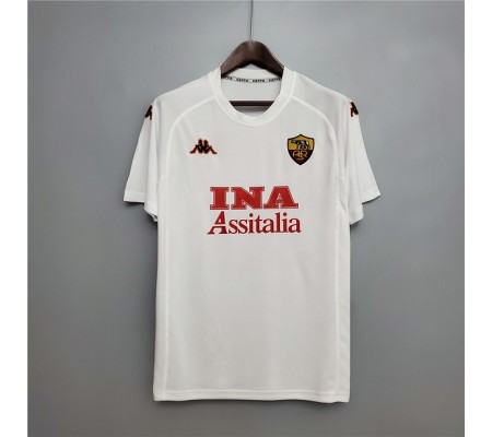 Roma 00/01 Away White Soccer Jersey